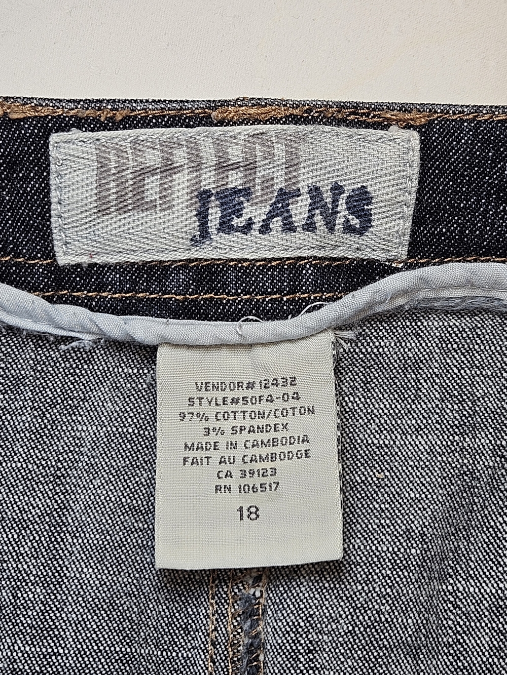 NWOT Reitmans Mini Denim Skirt Plus Size 18 Dark Wash Front Pockets - Picture 2 of 11